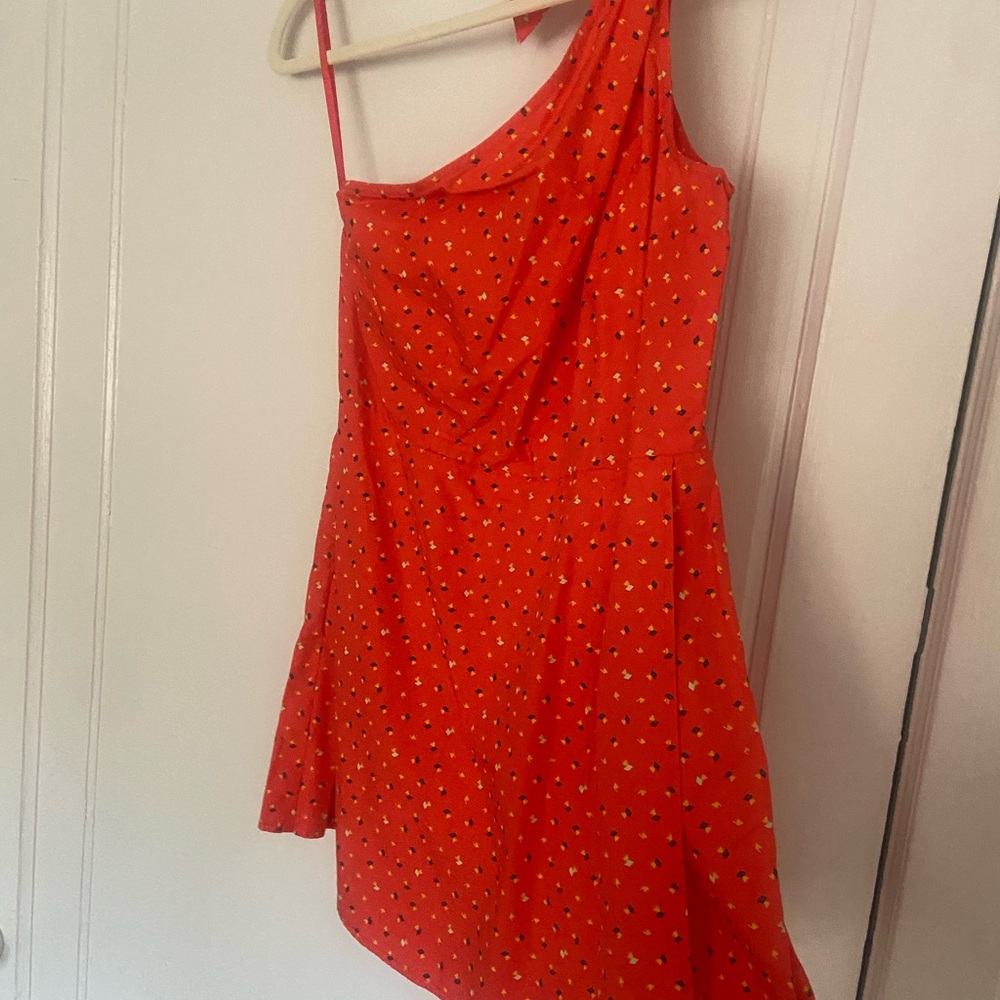 Urban Outfitters one shoulder bow romper